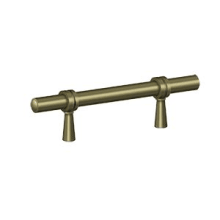 Solid Brass Adjustable Center to Center 4.75" Contemporary Bar Cabinet Pull