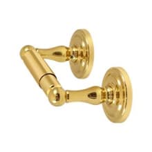 Solid Brass Double Post Toilet Paper Roll Holder from the R Series
