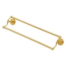 24" Solid Brass Double Towel Bar from the R Series