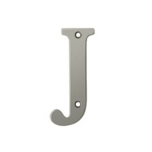 4" Solid Brass Traditional Block House Letter - J