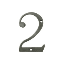 4" Solid Brass Traditional House Number - #2