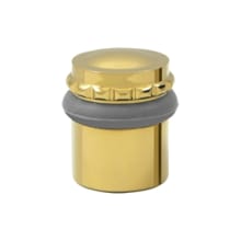 1-5/8 Inch Height Solid Brass Round Universal Floor Bumper / Door Stop with Decorative Cap