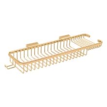 Solid Brass 17-3/4" Long Dual Level Wire Bath Shower Basket with Hook