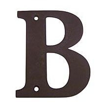 4" Solid Brass Traditional House Letter B