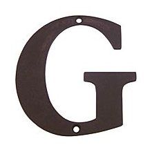 4" Solid Brass Traditional House Letter - G