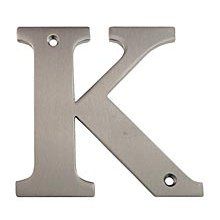 4" Solid Brass Traditional House Letter K