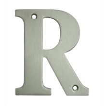 4" Solid Brass Traditional House Letter R