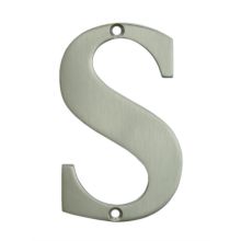 4" Solid Brass Traditional House Letter S