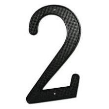 4" Zinc Die-Cast Contemporary House Number - #2