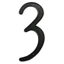 4" Zinc Die-Cast Contemporary House Number - #3