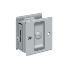 2-3/4" x 2-1/2" Solid Brass Sliding Pocket Door Privacy Lock