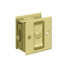 2-3/4" x 2-1/2" Solid Brass Sliding Pocket Door Privacy Lock