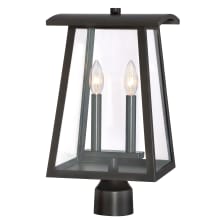 Calderwood 2 Light 16" Tall Outdoor Post Light with Clear Glass Shade