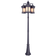 9 Light 3 head Cast Aluminum Post Lamp from the Sedona Collection