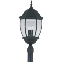 3 Light 13" Cast Aluminum Post Lantern from the Tiverton Collection