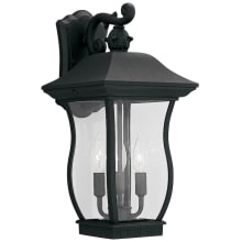 3 Light 9" Cast Aluminum Cast Wall Lantern from the Chelsea Collection