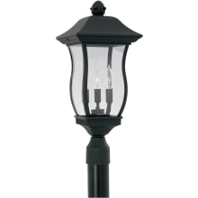 3 Light 9" Cast Aluminum Post Wall Lantern from the Chelsea Collection