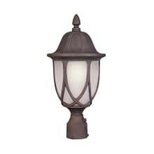 1 Light 9" Cast Aluminum Post Lantern from the Capella Collection