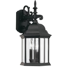3 Light 9.5" Cast Aluminum Wall Lantern from the Devonshire Collection