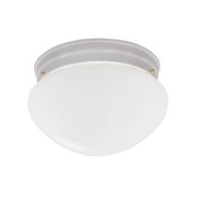 2 Light 9.25" Flush Mount with Satin Etched Glass Globe