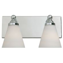 Contemporary Two Light 200W Bathroom Wall Fixture from the Hudson Collection