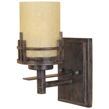 Asian Single Light Up Lighting Wall Sconce from the Mission Ridge Collection