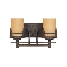 Asian Two Light Down Lighting 14.5" Wide Bathroom Fixture from the Mission Ridge Collection