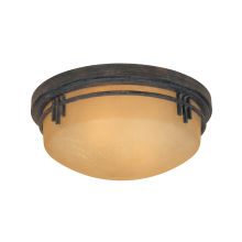Asian Two Light Down Lighting Flush Mount Ceiling Fixture from the Mission Ridge Collection