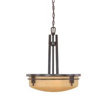 Asian Three Light Down Lighting Bowl Pendant from the Mission Ridge Collection