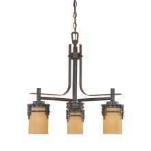 Asian Three Light Down Lighting Chandelier from the Mission Ridge Collection