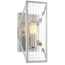 Pivot 1 Light 12" Wide Wall Sconce with Clear Lattice Glass