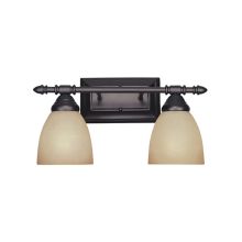 Two Light Down Lighting 15.75" Wide Bathroom Fixture from the Apollo Collection