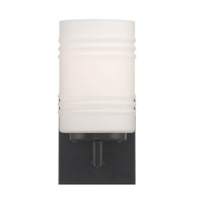 Leavenworth Single Light 5" Reversible Bathroom Vanity Light with Etched Opal Glass Shades