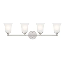 Bronson 2 Light 32" Reversible Bathroom Vanity Light with Frosted Glass Shades