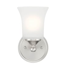 Bronson Single Light 5" Reversible Bathroom Vanity Light with Frosted Glass Shades