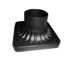 6" Wide Cast Pier Mount Base