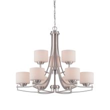 Axel 9 Light 2 Tier Chandelier - 120" Chain Included 32" Wide