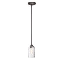 Gramercy Park 1 Light Pendant with Blown Hammered Glass Shade