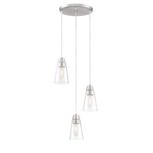 Echo 3 Light Pendant with Clear Shade