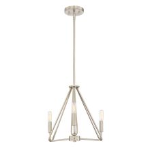 Uptown 3 Light 16" Wide Single Pendant with Exposed Lamping