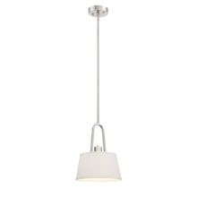 Studio 9" Wide 1 Light Pendant with Off White Fabric Shade