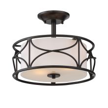 Avara 2 Light 13" Wide Ceiling Fixture with Fabric Shade