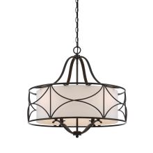 Avara 24" Wide 2 Light Chandelier with Fabric Shade