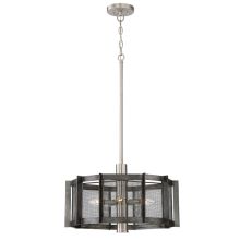 Baxter 5 Light 21" Wide Single Tier Drum Chandelier with Black Mesh Shade