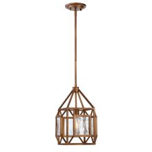 Athina 1 Light 10" Wide Pendant with Water Glass Shades