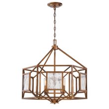 Athina 6 Light 25" Wide Single Tier Caged Chandelier with Water Glass Shades