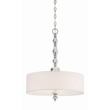 Evi 3 Light 18" Wide Pendant with Crystal Accents