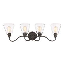Foundry 4 Light 33" Wide Bathroom Vanity Light