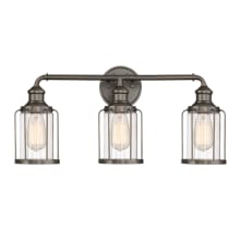 Anson 3 Light 24" Wide Bathroom Vanity Light with Glass Shades
