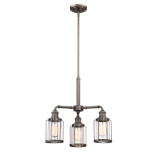 Anson 3 Light 20" Wide Chandelier with Glass Shades